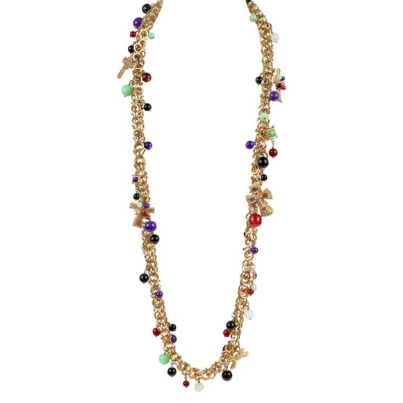 Chanel Runway Gold Chain and Gripoix Beaded Vintage Belt Necklace main image 4